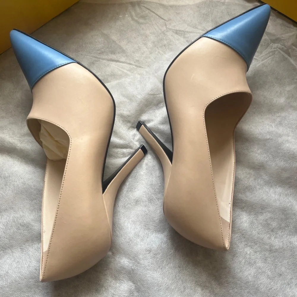 Authentic Fendi Leather multi colored Heels EU size 38, US size 7.5 - NWOT - Picture 8 of 11